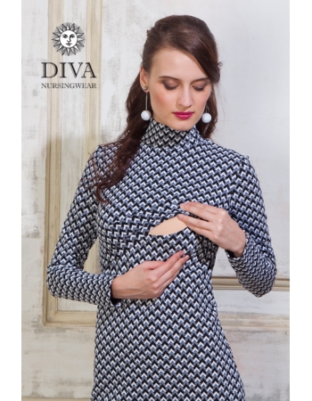 Платье для кормящих Diva Nursingwear Simone, принт Greco