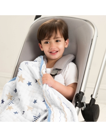 Муслиновое одеяло для коляски Aden&Anais, Stroller Blanket Rock Star