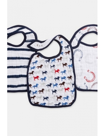 Слюнявчик Aden&Anais, набор из 3 штук, Wild Horses