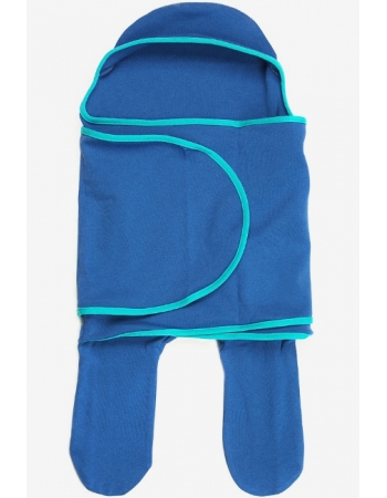 Пеленка кокон для новорожденных (комбинезон-конверт), деним