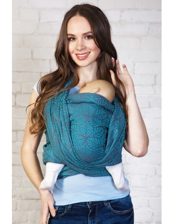 Слинг-шарф с бамбуком Jungle, аквариус