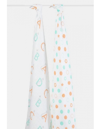 Муслиновые пеленки для новорожденных Aden&Anais большие, набор 2, Pat The Bunny