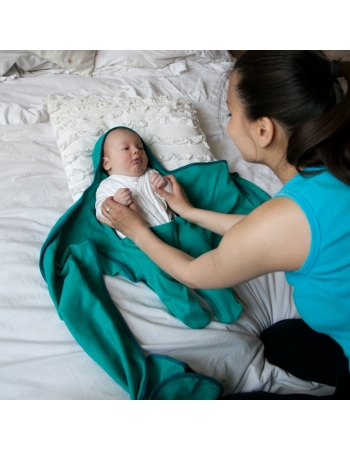 Пеленка кокон для новорожденных (комбинезон-конверт), скай