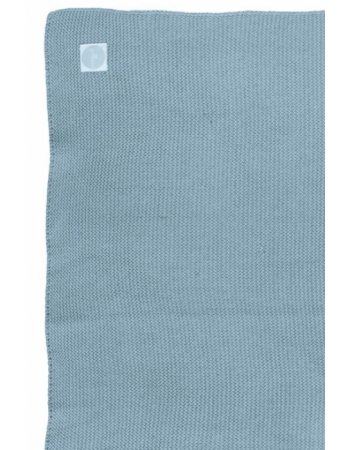 Вязаный плед для новорожденных Jollein Basic Knit, сине-голубой, средний