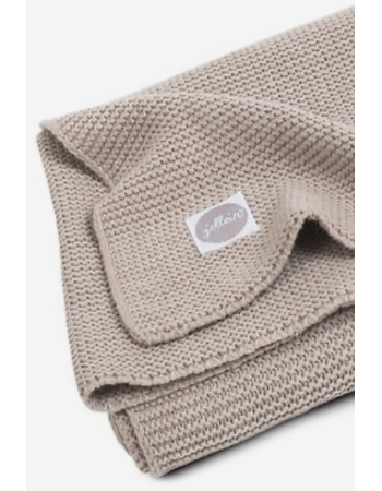 Вязаный плед для новорожденных Jollein Basic Knit, песочный, средний