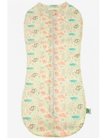 Пеленка-кокон для новорожденных трикотажный, звери