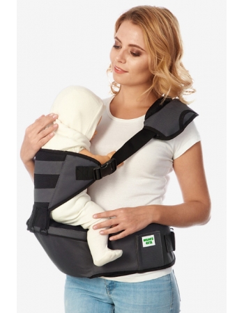 Хипсит со спинкой Comfort Mums Era, антрацит-черный