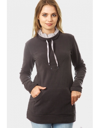 Толстовка для кормящих и беременных из флиса Olimpius, антрацит