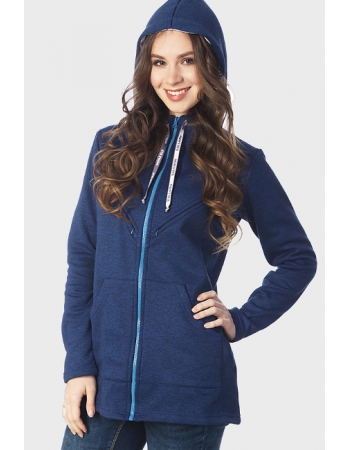 Толстовка для беременных и кормящих из флиса Letty, темно-синий
