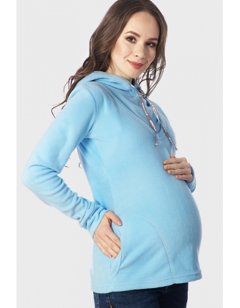 Толстовка для беременных и кормящих из флиса Discovery, голубой