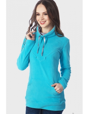 Толстовка для кормящих и беременных из флиса Olimpius, бирюзовый