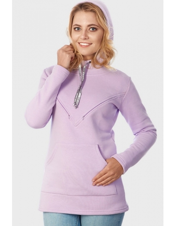 Толстовка для кормящих и беременных из футера Betty, сиреневый