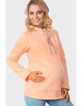 Толстовка для беременных и кормящих из футера Betty, персиковый