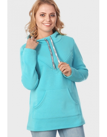 Толстовка для беременных и кормящих из футера Betty, бирюзовый