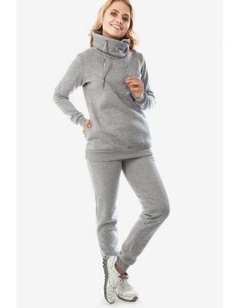 Костюм для кормящих и беременных из футера Sandra, серый