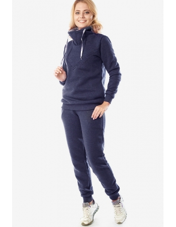 Костюм для беременных и кормящих из футера Sandra, синий