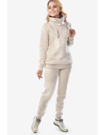 Костюм для кормящих и беременных из футера Sandra, бежевый