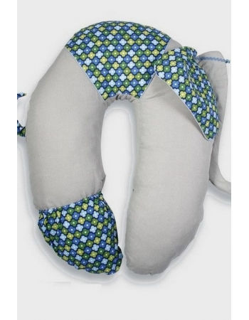 Подушка для беременных и кормящих "Слон Радостный", серый