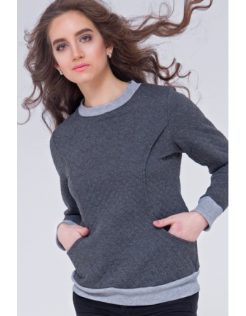 Толстовка для беременных и кормящих из капитония Diva Amelia, Grafite