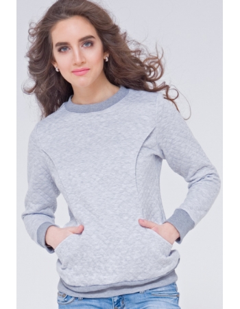 Толстовка для кормящих и беременных из капитония Diva Amelia, Nebbia