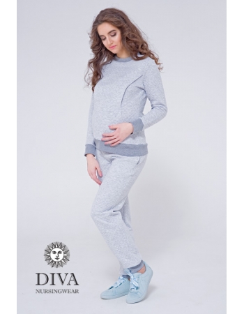 Костюм для кормящих и беременных из капитония Diva Amelia, Nebbia