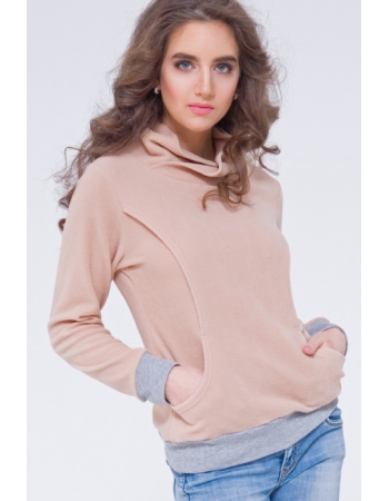 Толстовка для беременных и кормящих флисовая Diva Sabina, Grano