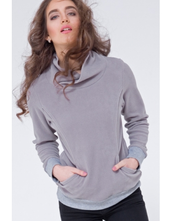 Толстовка для беременных и кормящих флисовая Diva Sabina, Nebbia