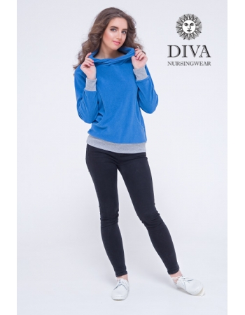 Толстовка для кормящих и беременных флисовая Diva Nursingwear, Notte