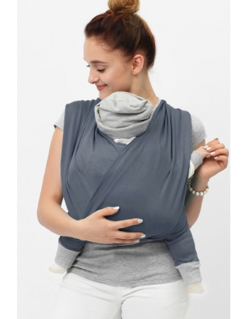 Слинг-шарф трикотажный, цвет "темно-серый"