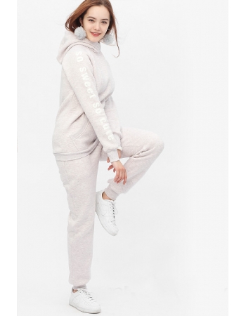 Костюм для беременных и кормящих с начесом, бежевый