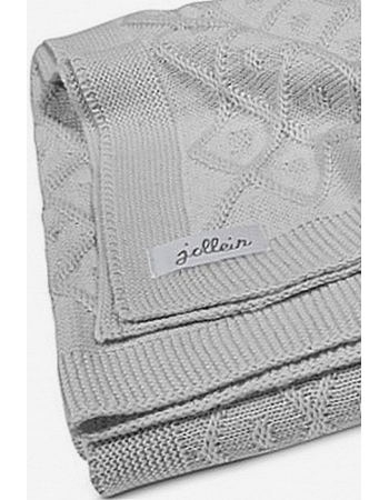 Вязаный плед для новорожденных Jollein Ромбы, серый