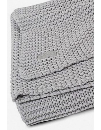 Вязаный плед для новорожденных Jollein Heavy, светло-серый