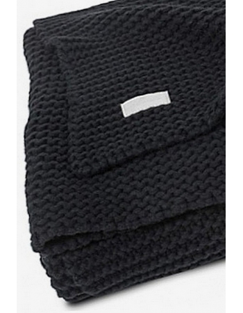 Вязаный плед для новорожденных Jollein Heavy, черный