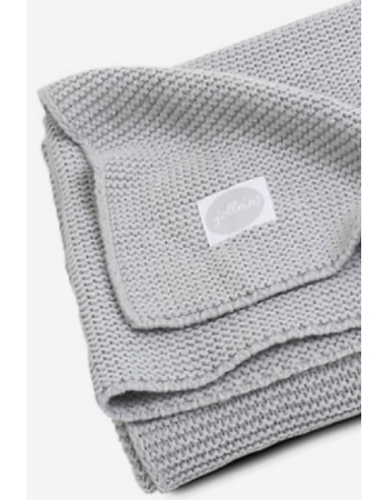 Вязаный плед для новорожденных Jollein Basic Knit, серый, большой