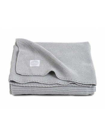 Вязаный плед для новорожденных Jollein Basic Knit, серый, большой