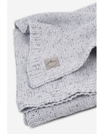 Вязаный плед для новорожденного Jollein Confetti, серый, большой