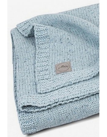Вязаный плед для новорожденного Jollein Confetti Knit, cеро-зеленый