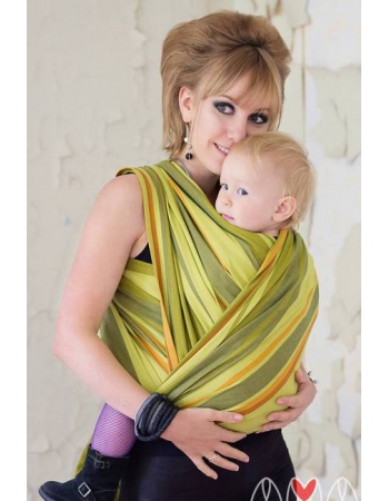Слинг-шарф «Табатай» Амама, зелёный полосатый