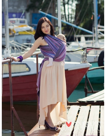Слинг-шарф «Табатай» Амама, фиолетовый полосатый