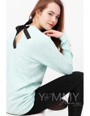 Свитшот для кормящих и беременных с лентами, ментол