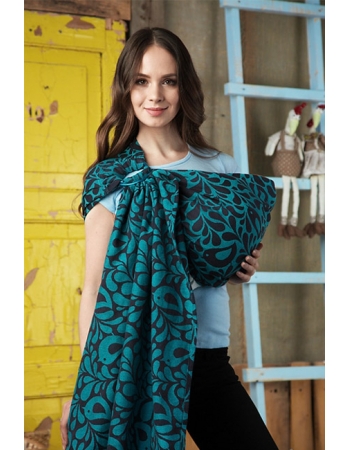 Слинг с кольцами "Птички", янтарь