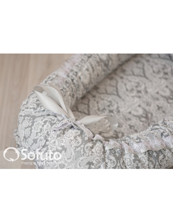 Гнездышко-кокон для новорожденных Babynest Barocco silver