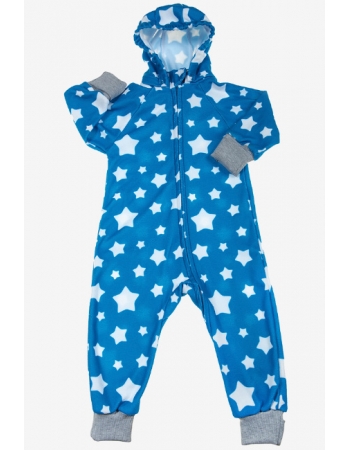 Флисовый комбинезон детский (поддева) Comfort, голубые звезды