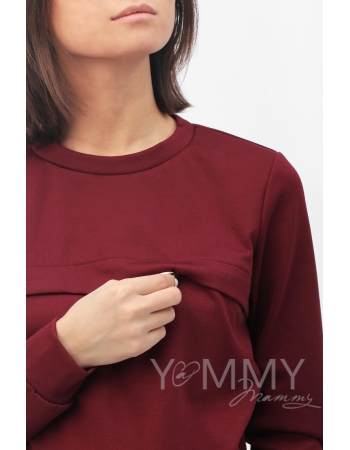 Костюм из плотной вискозы бургунди