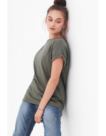Футболка для беременных и кормящих, хаки