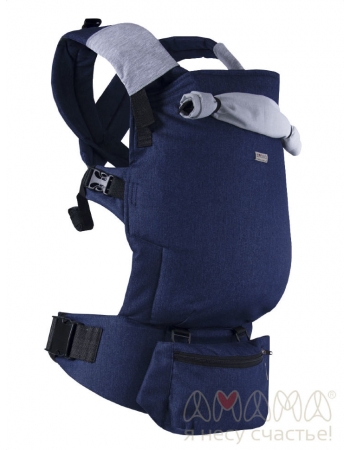 Эрго-рюкзак Light, Jeans синий с поясной сумочкой