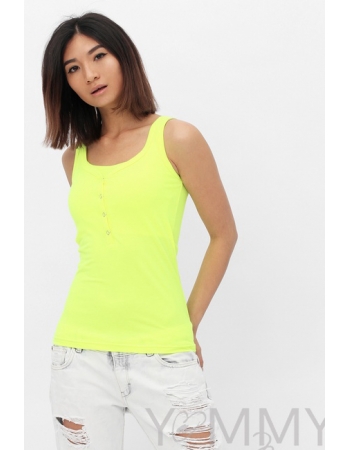 Майка поло для кормящих и беременных, желтый неон