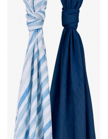 Бамбуковые пеленки для новорожденных Bebe Au Lait, набор 2, Sailor and Carmel Bay