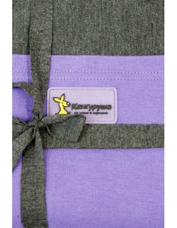 Трикотажный слинг Кенгуруша Mix, цвет графит-черника