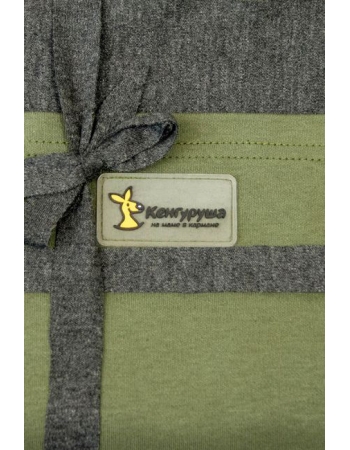Трикотажный слинг Кенгуруша Mix, цвет графит-олива